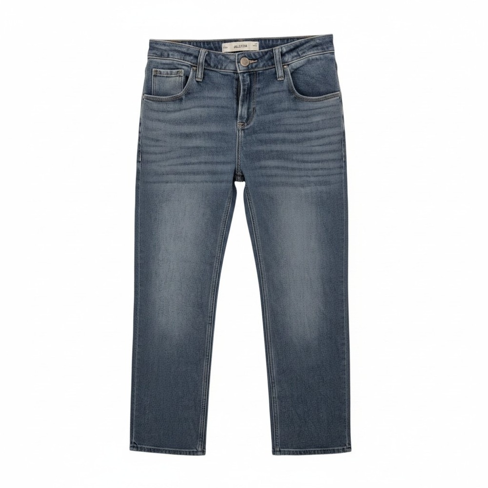 Hollister Low-Rise Relaxed Straight Jeans Blue Medium‎ Wash - 2R W26